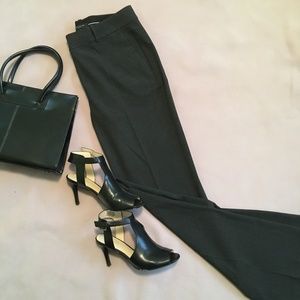 Ann Taylor Ann Fit Dark Grey Boot Cut Dress Pants